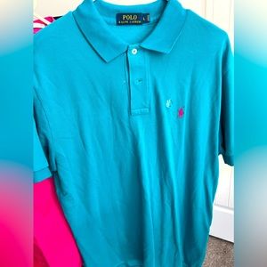 Turquoise Polo Mesh Shirt